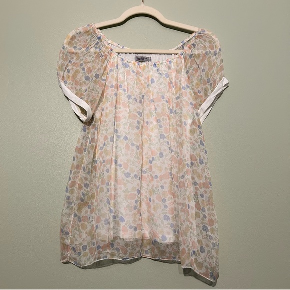 Elena Baldi Tops - Elena Baldi- Silk- Made in Italy,  floral delicate baby doll, fairy core